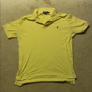 Yellow polo collard shirt